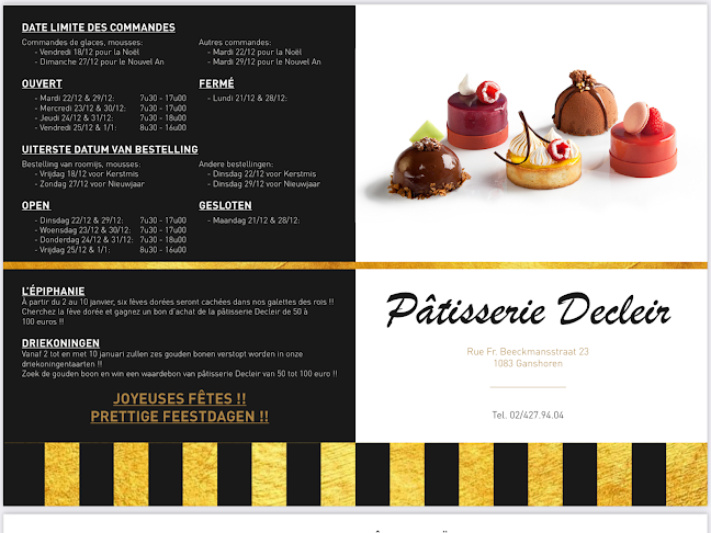 Opinii despre Patisserie Decleir în Ganshoren - Horeca