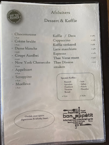 Hof Ter Duinen - Horeca