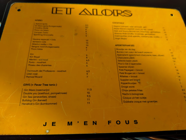 Comments and reviews of Et Alors
