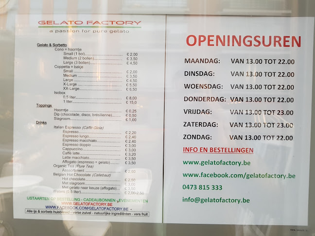 Opinii despre Gelato Factory în Antwerpen - Horeca