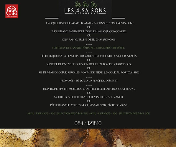 Opinii despre Les 4 Saisons în Marche-en-Famenne - Horeca