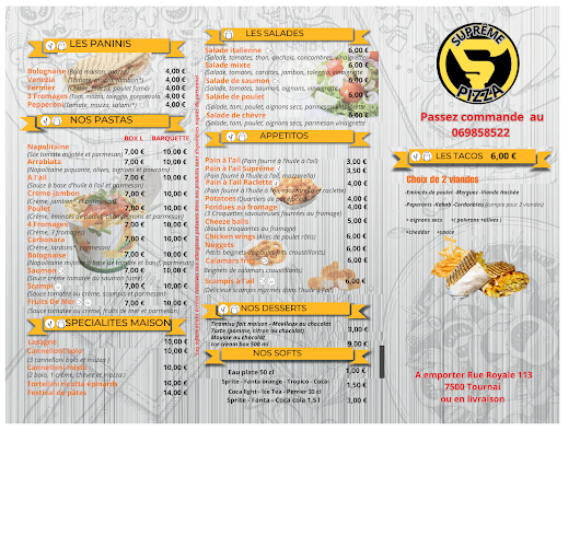 Opinii despre Supreme Pizza Tournai în Tournai - Horeca