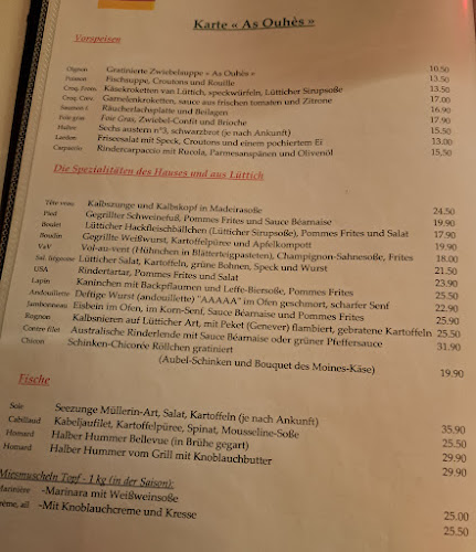 Reviews of As Ouhès in Liège - Horeca